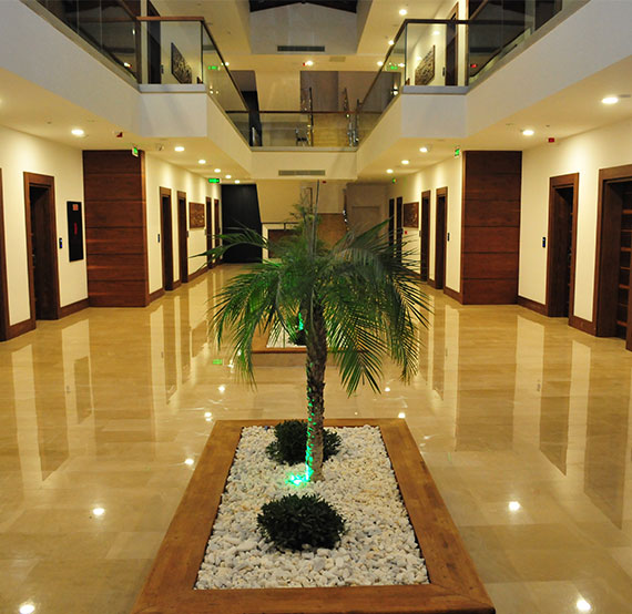 Carissa Otel iç mimari ve lobi alanı