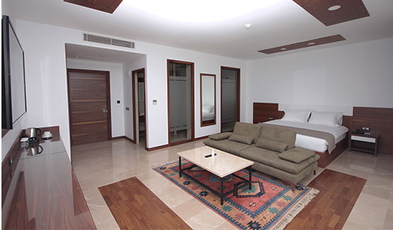 Carissa Otel geniş ve ferah oda detayı
